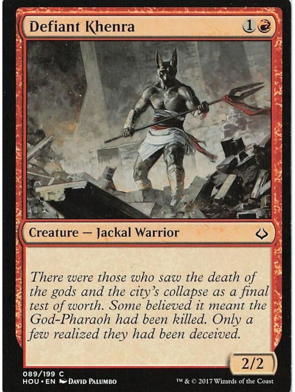 C Magic: The Gathering 2017 Defiant Khenra NM HOU
